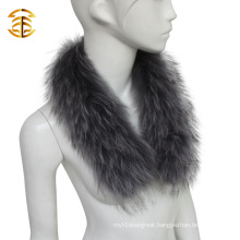Ladies Genuine Raccoon Denim Jacket Fur Collar for Women
